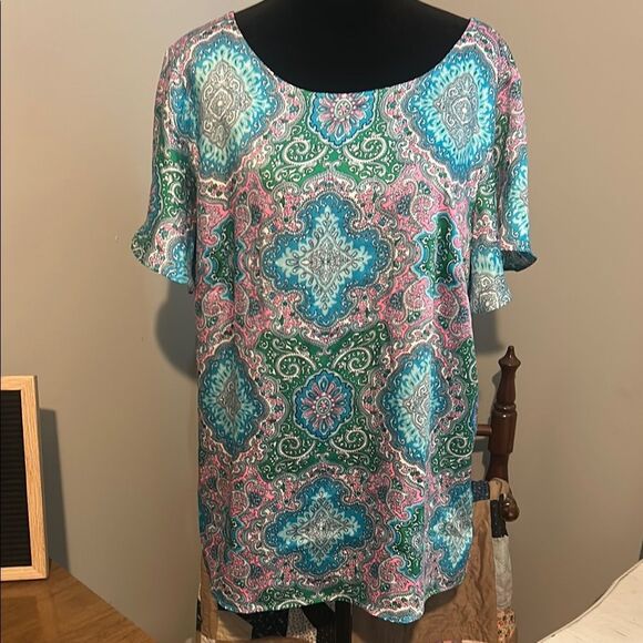 Talbots Tops - NWT Talbots Multicolor Paisley Top Large   C